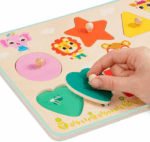 Shapely Color Puzzle – Engaging Wooden Peg Puzzle for Toddlers and Kids – Learn Shapes, Colors, and Animals – Perfect for Ages 18 Months and Up - Image 5