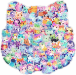100PCS Kawaii Cat Stickers - Waterproof Vinyl for Kids & Teens, Perfect for Water Bottles, Laptops, Skateboards & More!