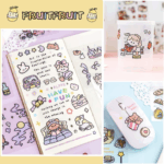 Adorable Kawaii Sticker Set - 100 Sheets of Cute Transparent Cartoon Animals & Flowers for Scrapbooking, Bullet Journals, DIY Crafts, Planners, and More! - Image 5
