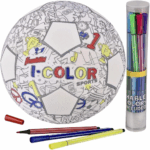 Design Your Own Mini Football or Soccer Ball for Kids - Customizable Colorful Fun with Markers Included! - Image 4