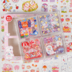 Adorable Kawaii Sticker Set - 100 Sheets of Cute Transparent Cartoon Animals & Flowers for Scrapbooking, Bullet Journals, DIY Crafts, Planners, and More! - Image 12