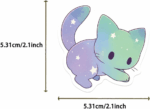 50 Adorable Cartoon Rainbow Cat Stickers - Aesthetic Vinyl for Laptops, Water Bottles, Suitcases & More! - Image 5