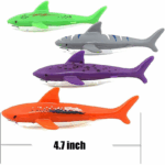 Dive into Fun with  4-Pack Underwater Diving Torpedo Sharks - Perfect Pool Toy for Kids! - Image 2