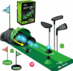 Ultimate Dinosaur-Themed Kids Golf Set with Automatic Ball Return, LED Night Golf Balls, 3 Clubs & Putting Mat - Perfect Indoor/Outdoor Fun for Ages 3-8! - Image 9