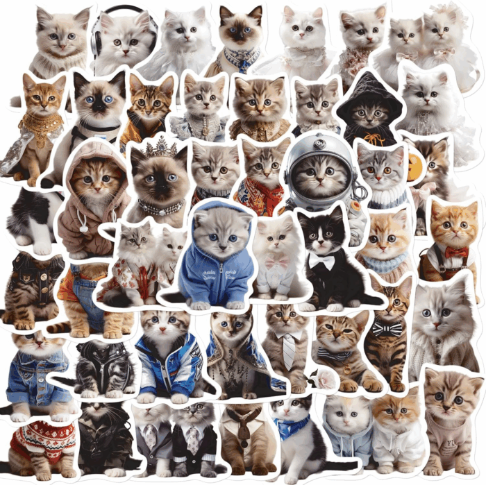 100 Pcs Hilarious Cat Stickers - Adorable Vinyl Memes for Water Bottles, Laptops, Phones & More! - Image 12