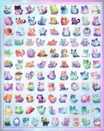 100PCS Kawaii Cat Stickers - Waterproof Vinyl for Kids & Teens, Perfect for Water Bottles, Laptops, Skateboards & More! - Image 2