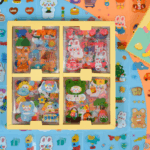 Adorable Kawaii Sticker Set - 100 Sheets of Cute Transparent Cartoon Animals & Flowers for Scrapbooking, Bullet Journals, DIY Crafts, Planners, and More! - Image 15