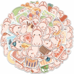 50 Adorable Kawaii Bunny Stickers - Pink Aesthetic Waterproof Decals for Water Bottles, Laptops, Scrapbooking & More - Perfect for Teens, Girls, Kids & Adults! - Image 2