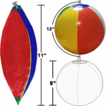 12-Pack Inflatable Rainbow Beach Balls - Perfect for Kids' Birthday Parties, Luau Decorations, and Summer Water Fun! - Image 3