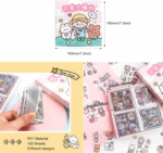 Adorable Kawaii Sticker Set - 100 Sheets of Cute Transparent Cartoon Animals & Flowers for Scrapbooking, Bullet Journals, DIY Crafts, Planners, and More! - Image 2