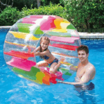 40'' Colorful Inflatable Roller Float - Fun Water Wheel Toy for Kids and Adults in the Pool!