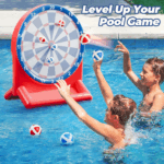 Inflatable Dart Board Pool Toy - Fun Water Games for Kids & Teens, Perfect for Summer Parties & Outdoor Play - Ideal Gift for Ages 6-12, Red