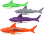 Dive into Fun with  4-Pack Underwater Diving Torpedo Sharks - Perfect Pool Toy for Kids!