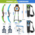 Ultimate LED Bow and Arrow Set for Kids - 2 Pack with 24 Suction Cup Arrows, Target & Quivers - Perfect Indoor/Outdoor Sport Gift for Boys & Girls Ages 4-8! - Image 8
