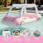 Luxury Inflatable Golf Cart Pool Float by  & Malibu Barbie - Perfect for Summer Fun with Cup Holder! - Image 3