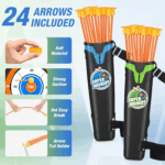 Ultimate LED Bow and Arrow Set for Kids - 2 Pack with 24 Suction Cup Arrows, Target & Quivers - Perfect Indoor/Outdoor Sport Gift for Boys & Girls Ages 4-8! - Image 3