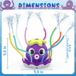 Ultimate Outdoor Water Spray Sprinkler for Kids - Fun Summer Backyard Game with 8 Wiggle Tubes, Perfect for Ages 3-8! - Image 7