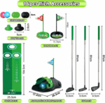 Ultimate Dinosaur-Themed Kids Golf Set with Automatic Ball Return, LED Night Golf Balls, 3 Clubs & Putting Mat - Perfect Indoor/Outdoor Fun for Ages 3-8! - Image 8