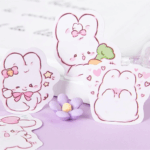 Adorable 45Pcs Bunny Rabbit Stickers for Scrapbooking, Journaling, and DIY Crafts - Perfect for Planners, Laptops, and Phone Cases! - Image 3