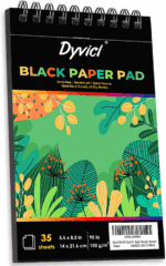 9"x12" Black Paper Sketchbook - 90 lb/150 GSM, 35 Sheets - Perfect for Pencil, Pastel, Charcoal, and More! - Image 10