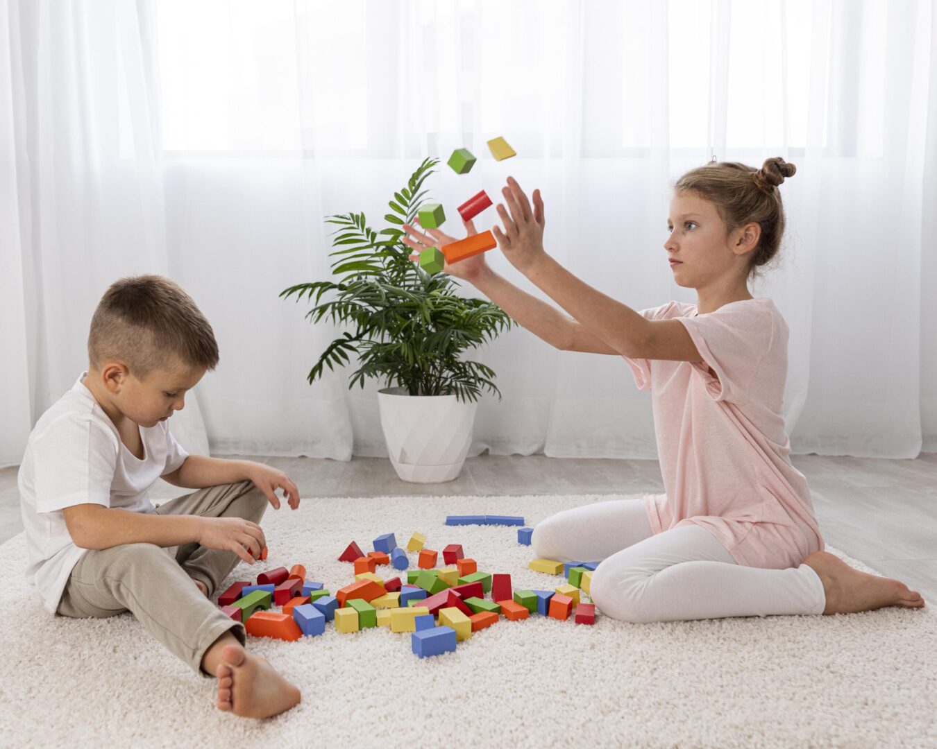 kids playing with Educational Toys