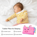 Ergonomic Toddler Pillow - Breathable Cartoon Design for Enhanced Neck Support and Cooling Travel Comfort - Image 2