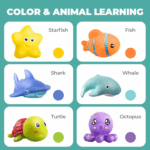Infant Bath Toys for 18 Months - No Hole Animal Bathtub Toys, Baby Bath Tub Toys - Image 6