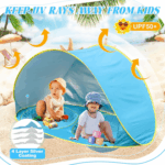 Baby Beach Tent-2 Pools Pop up UPF 50+ Sunshade with Carry Bag, Portable for Travel,Beach,Camping,Indoor - Image 2