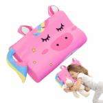 Ergonomic Toddler Pillow - Breathable Cartoon Design for Enhanced Neck Support and Cooling Travel Comfort