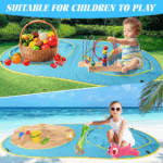Baby Beach Tent-2 Pools Pop up UPF 50+ Sunshade with Carry Bag, Portable for Travel,Beach,Camping,Indoor - Image 6