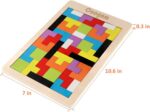 40-Piece Wooden Blocks Puzzle - Colorful 3D Tangram Brain Teasers for Kids - STEM Montessori Educational Gift - Image 7