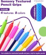 Ultimate 24 Pack Sensory Fidget Toys - Textured Silicone Pencil Grips for Kids & Adults, Perfect for Autism & ADHD Anxiety Relief in Classrooms!