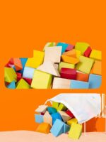 Colorful Large Wooden Building Blocks - Educational STEM Toy for Preschool Children, Ideal Gift for Boys and Girls - Image 6