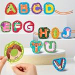 Animal Alphabet Stringing Game for Early Childhood Education - Enhancing Letter Recognition and Fine Motor Skills Through Engaging Play