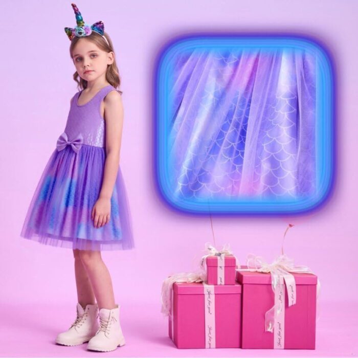 Summer Ocean Party Blue Tutu Dress for Girls Ages 2-12 - Image 4