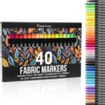 40 Premium Fabric Markers Set - Non-Toxic, Permanent, Fine Point Textile Pens for Creative Designs - Image 2