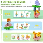 Montessori-Inspired Wooden Animal Sorting and Stacking Blocks for Toddlers Aged 2-4 - Educational Gifts for Boys and Girls - Image 6