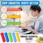 36 Pcs Colorful Silicone Pencil Holders - Cushioned Grips for Comfortable Handwriting, Drawing, and Coloring in School and Office - Image 5