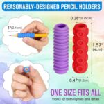 36 Pcs Colorful Silicone Pencil Holders - Cushioned Grips for Comfortable Handwriting, Drawing, and Coloring in School and Office - Image 3