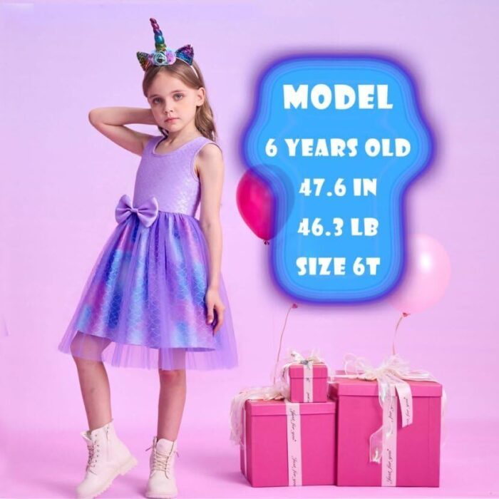 Summer Ocean Party Blue Tutu Dress for Girls Ages 2-12 - Image 2