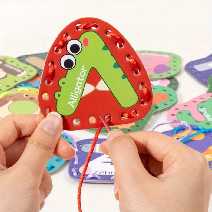 Animal Alphabet Stringing Game for Early Childhood Education - Enhancing Letter Recognition and Fine Motor Skills Through Engaging Play - Image 4