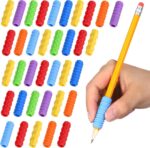36 Pcs Colorful Silicone Pencil Holders - Cushioned Grips for Comfortable Handwriting, Drawing, and Coloring in School and Office - Image 2