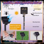 Illuminate Your Halloween Spirit with Our LED Solar Garden Flag - 8 Modes Witch Feet Design, Double-Sided Cauldron & Eyeball Black Cat Decor for Your Porch! - Image 6