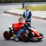 24V Electric Go Kart - Battery-Powered Drift Cart for Children Ages 6 and Up with Safety Belt for Outdoor Riding Fun