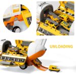 Large Transport Spray Airplane Toy Set for Kids Aged 4-8 with 10 Fire Truck Vehicles - Ideal Birthday Gift for Boys and Girls - Image 4