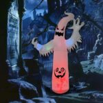 8FT/2.4M Inflatable Halloween Ghost Decoration with Built-In LED Light for Indoor and Outdoor Use - Image 3