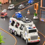 5-in-1 Ambulance Truck Toy Set for Boys Ages 3-6 - Ideal Birthday Gift for Toddlers Featuring Fire Trucks and Cars - Image 4