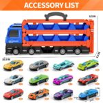 Large Transporter Truck Toy Set with 24 Alloy Sports Cars - Educational Inertial Vehicle Gifts for Children - Image 5
