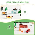 153-Piece Wooden Train Set for Children - Image 5