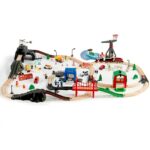 153-Piece Wooden Train Set for Children